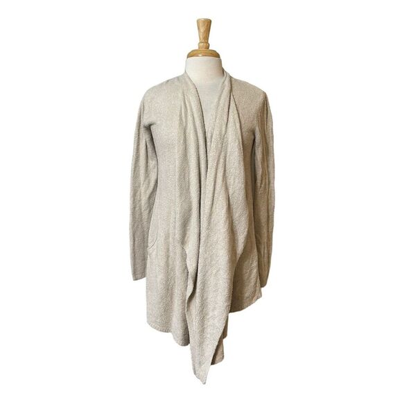 Barefoot Dreams Cozy Chic "Island Wrap" Cardigan Women's Beige 903 Small Medium - Picture 1 of 13